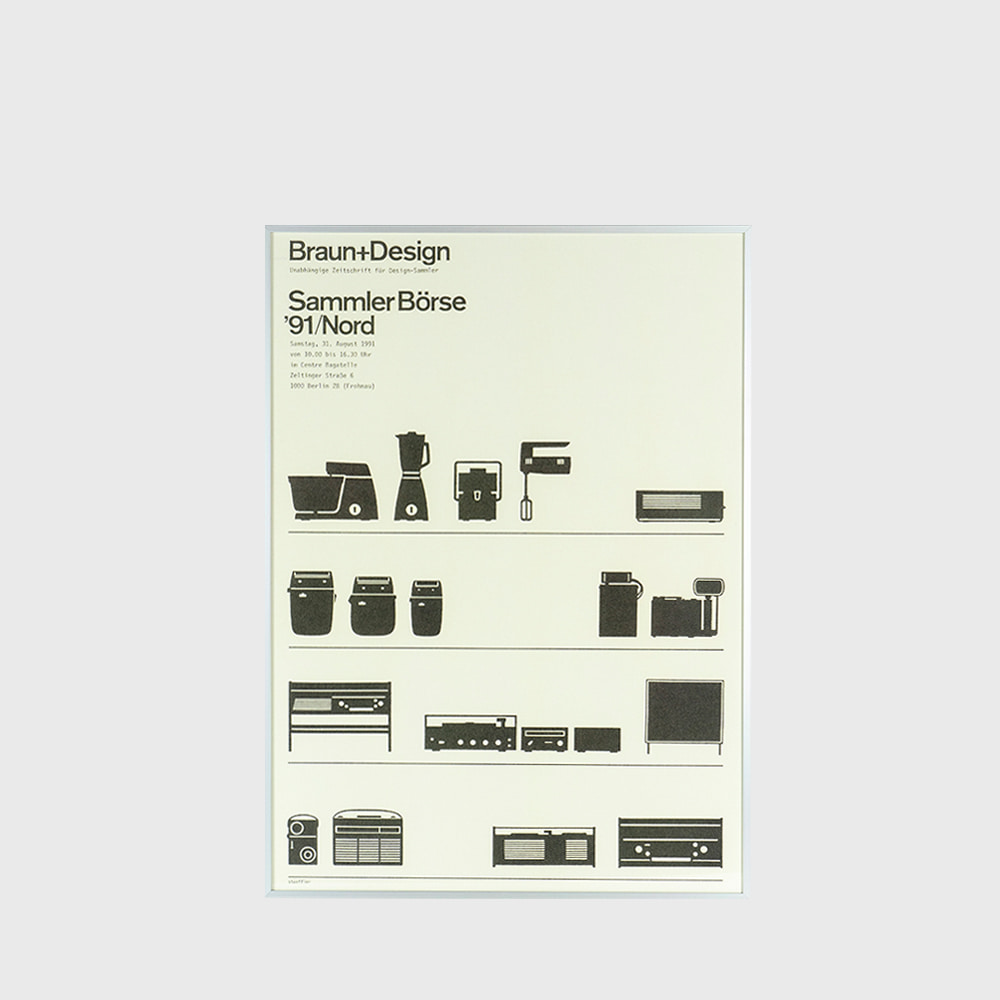 BRAUN / Dieter Rams Braun+Design poster (1991)