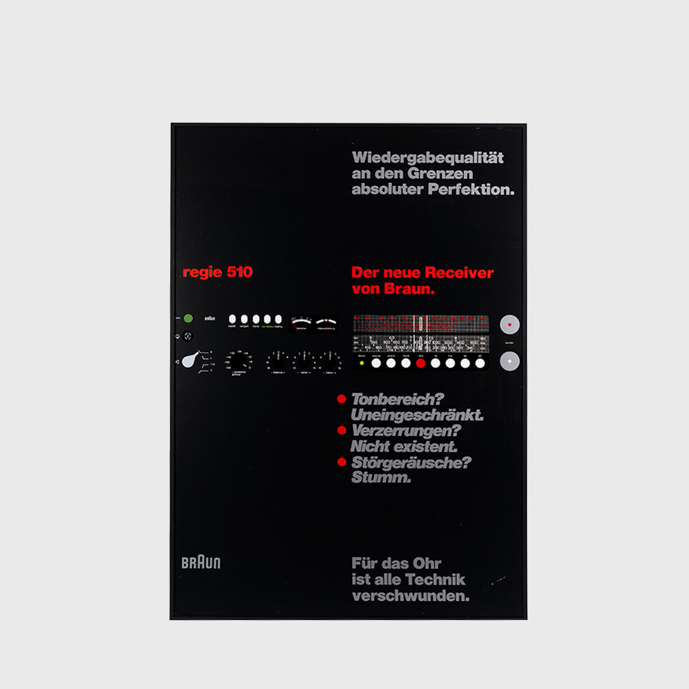 BRAUN / Dieter Rams Regie 510 Radio Poster