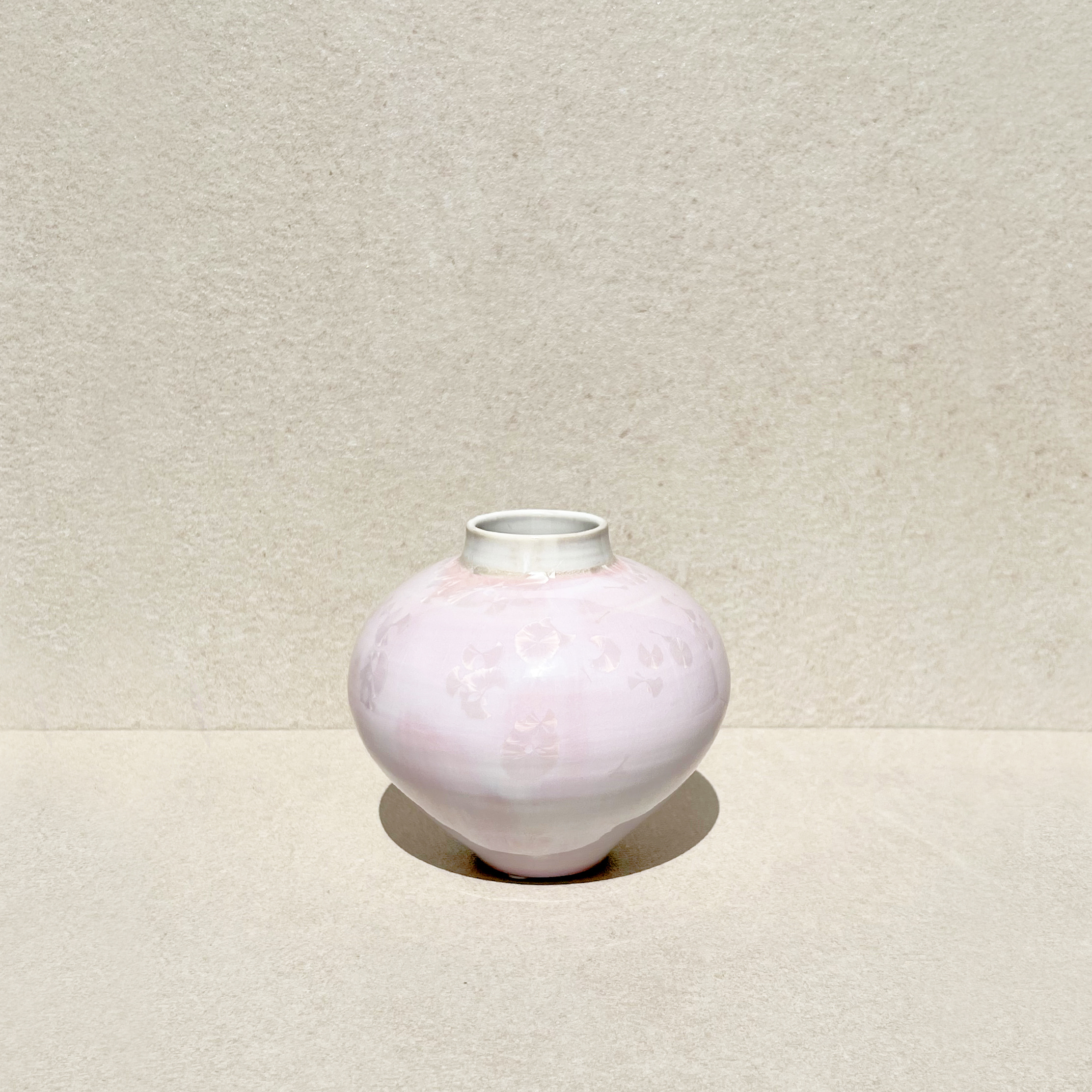 France Pink Ceramic Vase 1970s