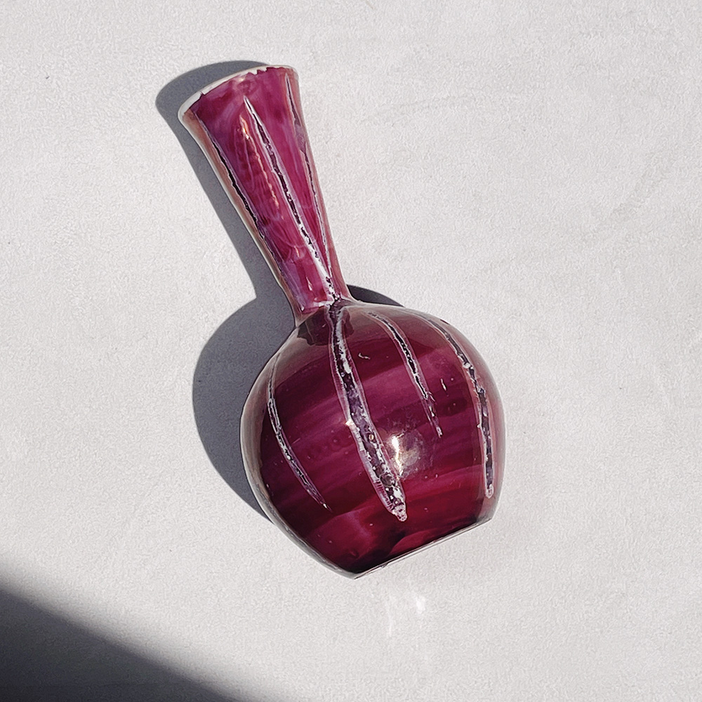 NSP Fuchsia Pink Crystalline Vase