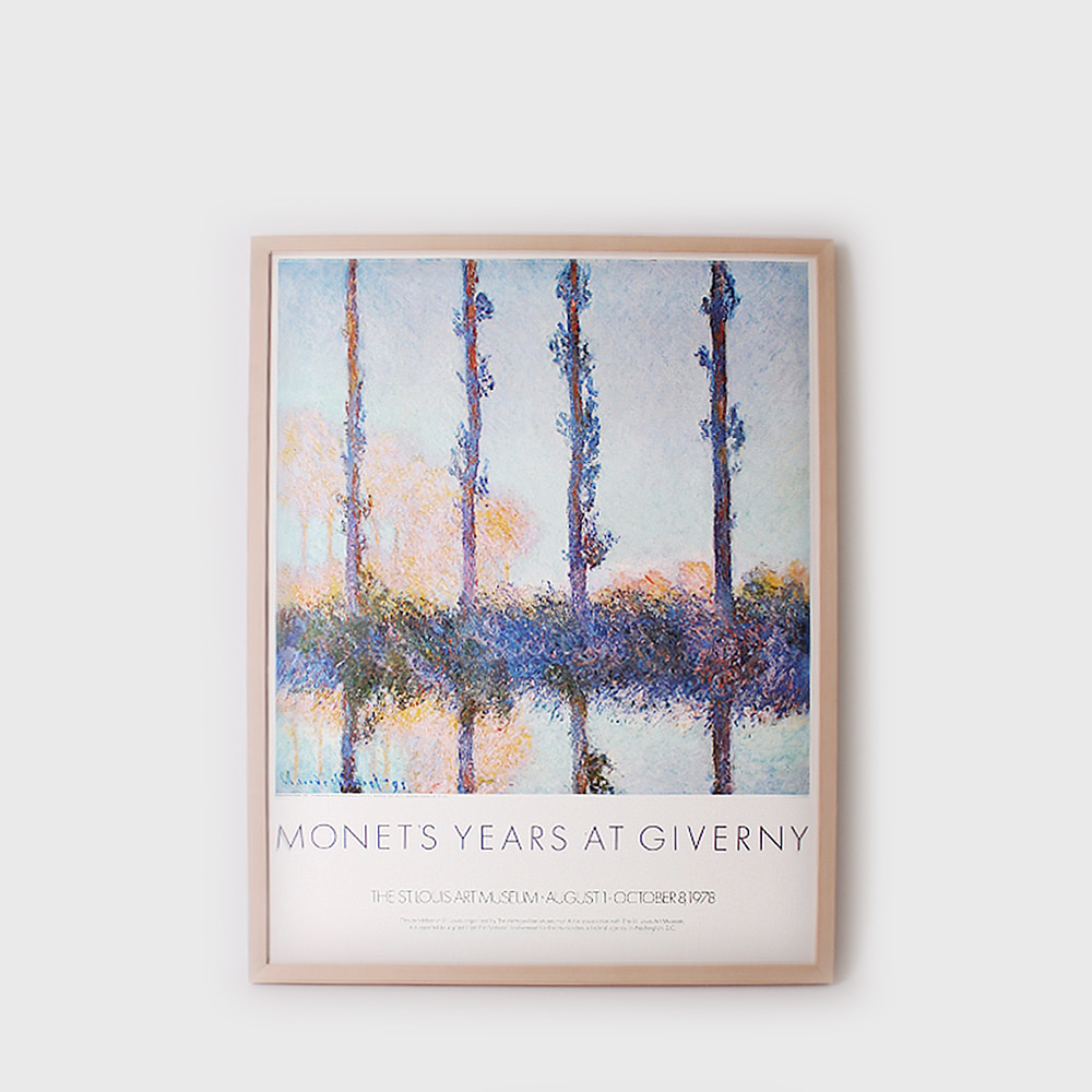 MONET YEARS AT GIVERNY ART POSTER 1978