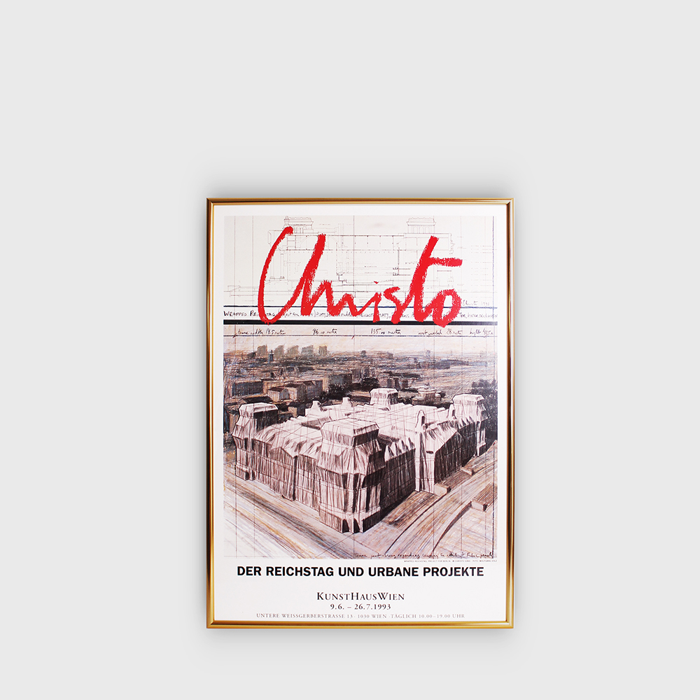 Christo JAVACHEFF Wrapped Reichstag Berlin Exhibition Poster