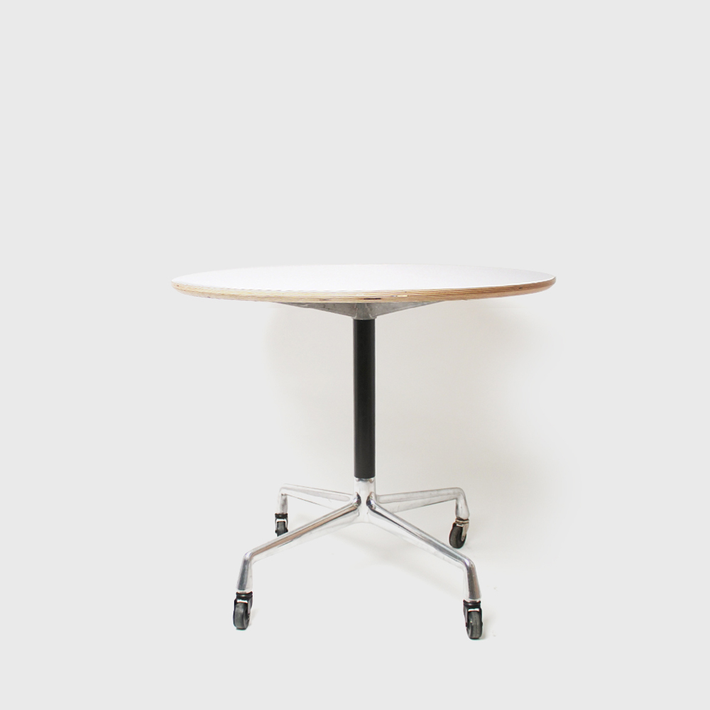Herman Miller Universal Base Rolling Side Table (Round Top)