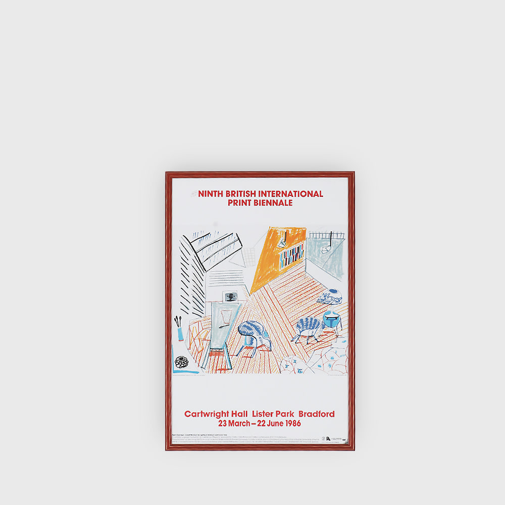 David Hockney : RA Poster Ninth British international print biennale 1986