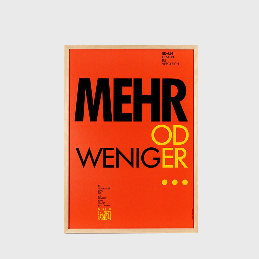 BRAUN / Dieter Rams Design Original poster