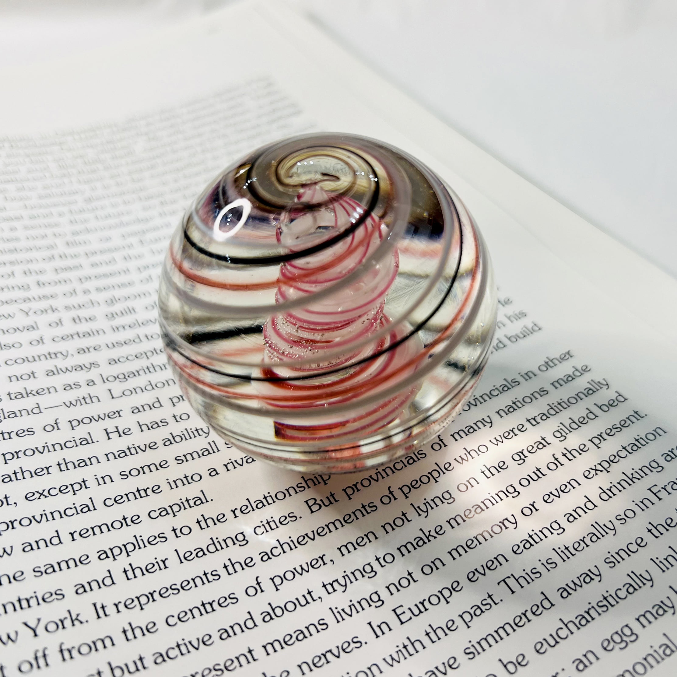Double Tornado Pink Paperweights