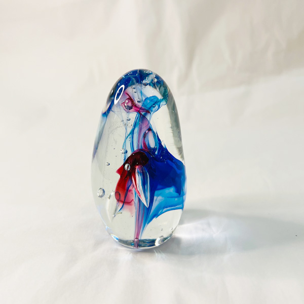 Blue&amp;Red Egg Paperweights