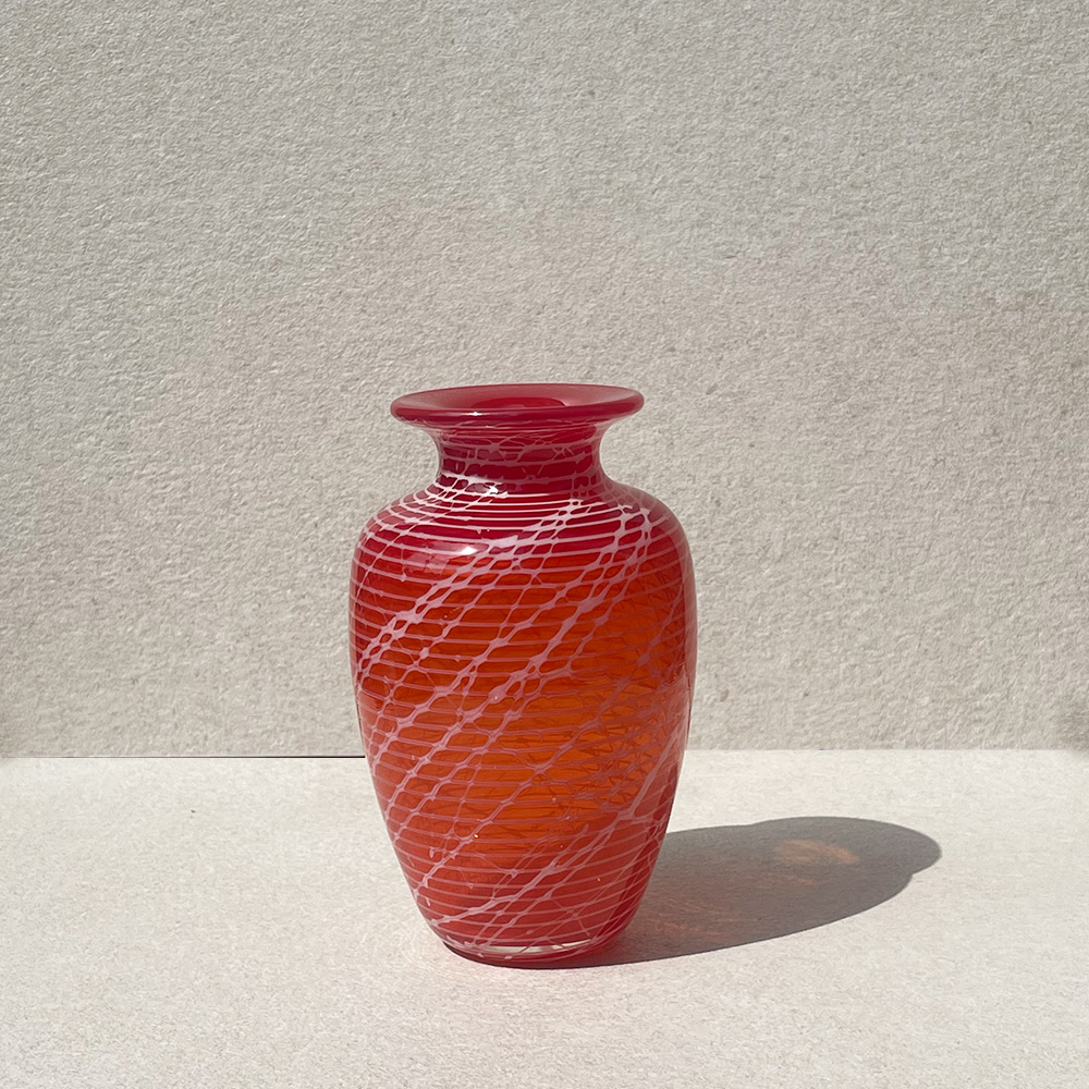 James Clarke Hand Blown Studio Art Glass Vase