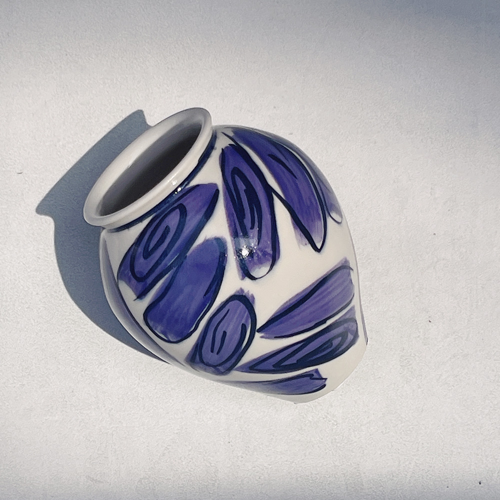 Studio Purple &amp; Navy Art Pottery Vase